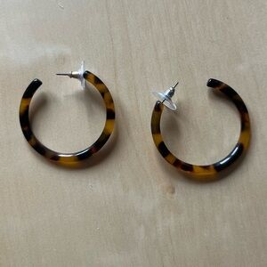 J.Crew factory brown tortoise hoops